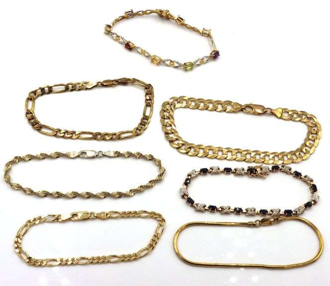 Group lot of 7 vintage 925 sterling silver bracelets