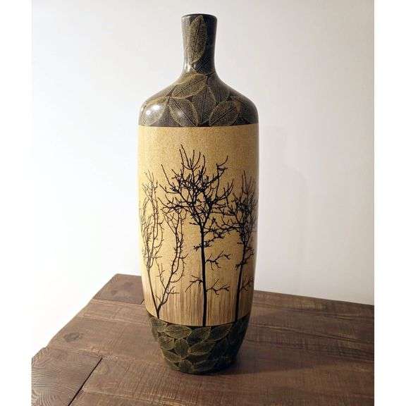 Cypress Tree Ceramic Floor Vase