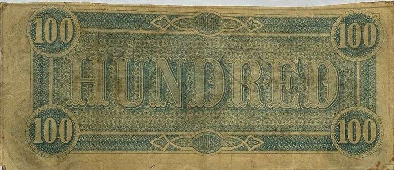 $100 Feb 14 1864 CSA Note