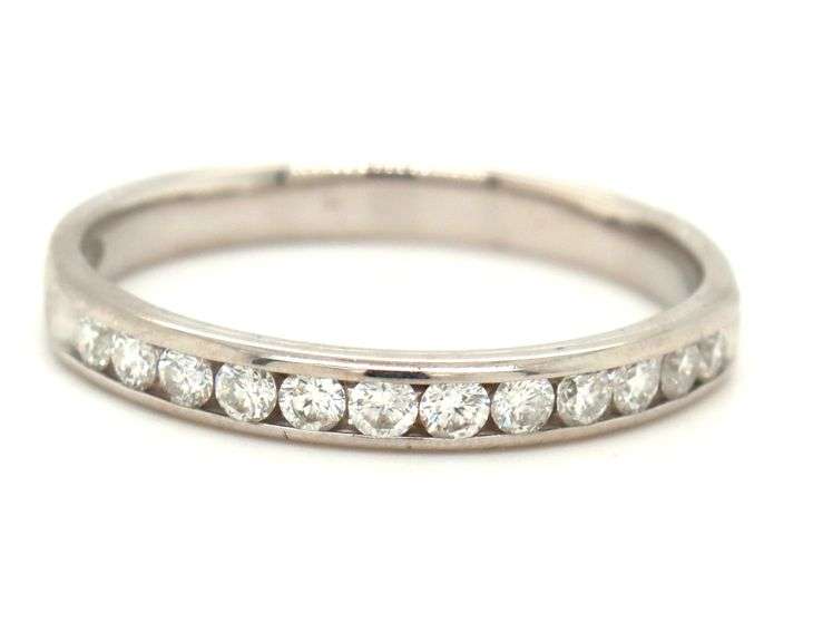 14kt White gold .50ctw channel set diamond band