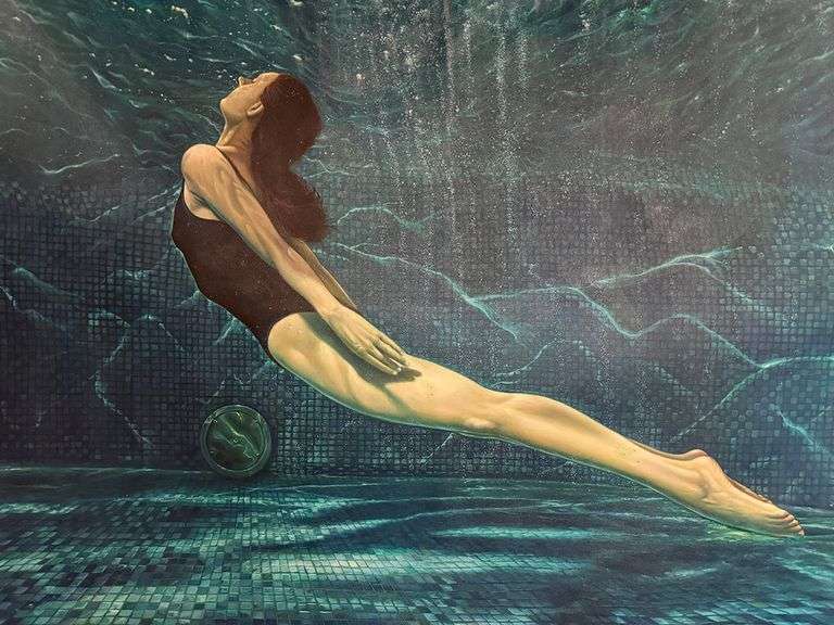 Treasure original oil on canvas by Alberto Herrera