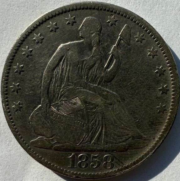 Circulated 1858 O Seated Half