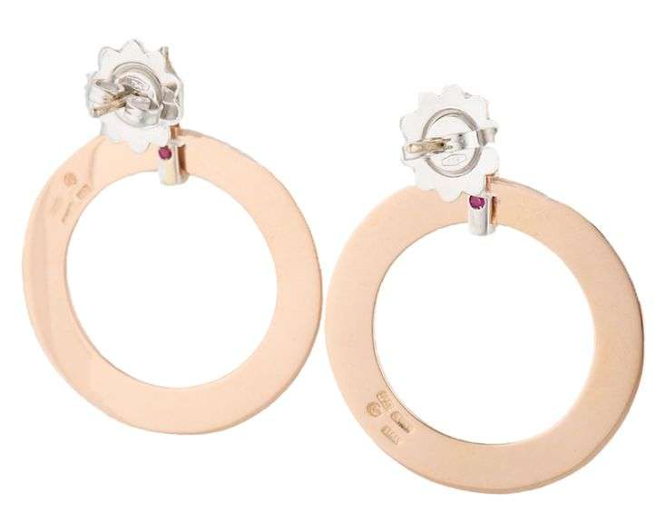 Roberto Coin 0.25ctw Diamond Open Circle Two Tone Earrings in 18K