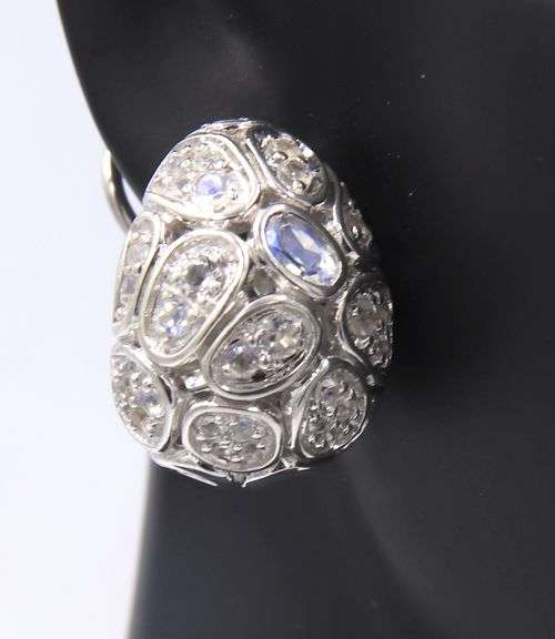 Trendy John Hardy Pebble Moonstone and Diamond Earrings