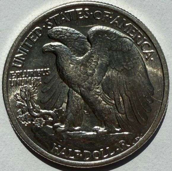 1939  Frosty White BU Walking Liberty Half