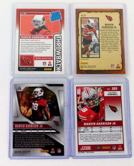 4 Marvin Harrison Rookie Football Cards