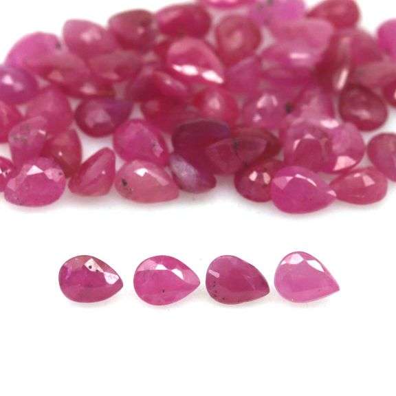 Heavy 10.10ct 55 piece Ruby set -Heated only!!