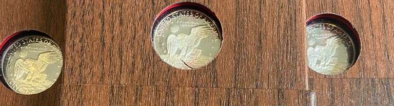 Three Stunning 1971 S Silver Ike Proofs