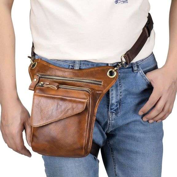 Genuine Leather Drop Leg Bag