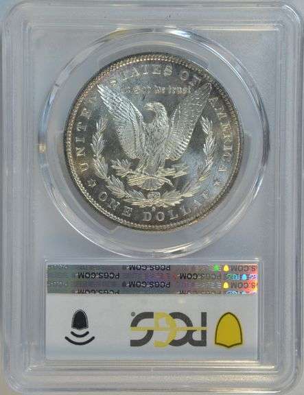 Super Gem BU 1880-S Morgan Silver Dollar. PCGS MS65