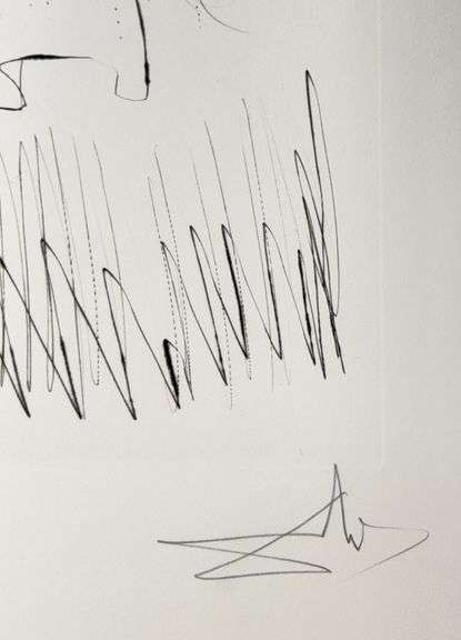 Highly Collectible Salvador Dali Hand-Signed Etching from 'Le Bestiaire de La Fontaine' suite, 1974