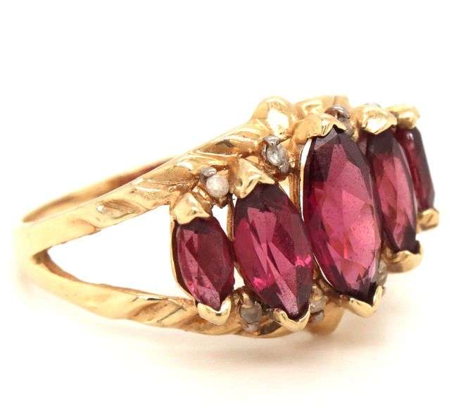 Pretty Rhodalite Garnet 10k YG Ring