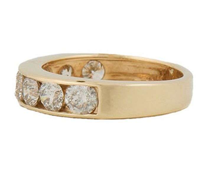 2.40ctw Round Diamond Channel Set Eight Stone Wedding Band Ring in 14K