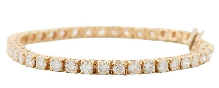 7.00ctw Round Diamond Tennis Bracelet in 14K