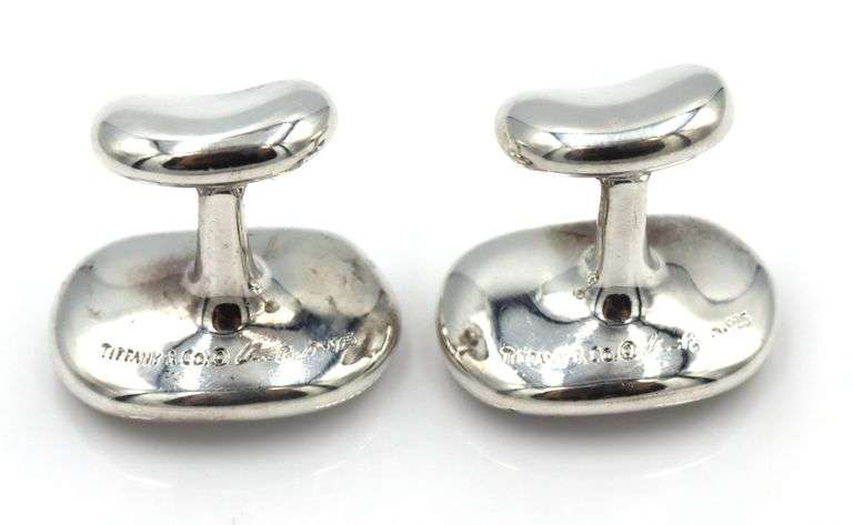 Tiffany & Co Elsa Peretti bean cuff links
