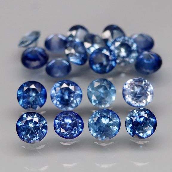 Diamond cut! 2.20ct top blue sapphire set!