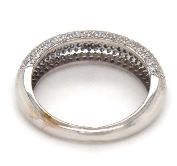 14kt White gold diamond pave dome ring