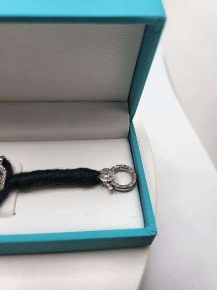 New! +5 ctw all natural diamonds and sapphires  weaved on fabric bracelet