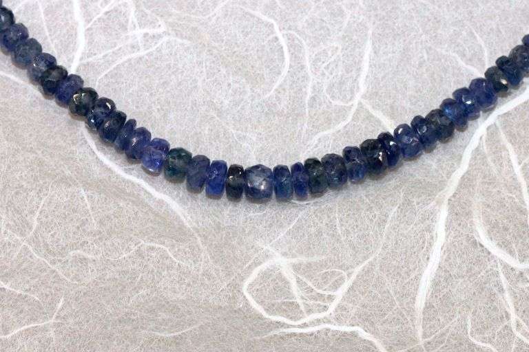 Sparkling Natural Sapphire Bead Strand