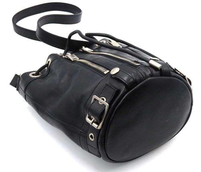 YSL Black Leather Zipper Bag