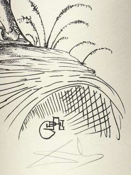Exclusive Salvador Dali Hand-Signed Lithograph from 'Pantagruel' suite, 1973