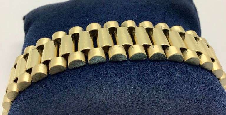 18K Yellow Gold Rolex Matte Bracelet