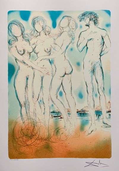 Pencil Numbered Salvador Dali, Judgement of Paris