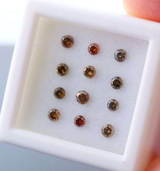 Amazing .60ct set of high fire Cognac Diamonds!!!