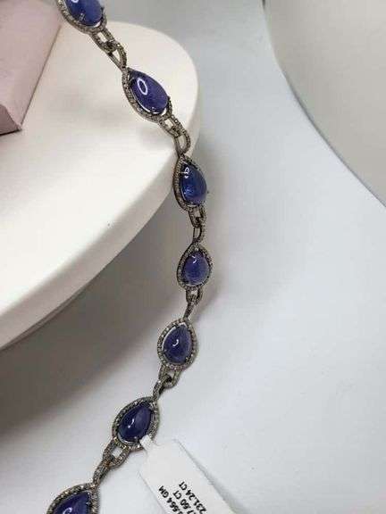 Investment! The most valuable attribute of 230 ctw of tanzenite with diamond necklace