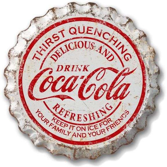 Large Coca-Cola Rustic Bottle Cap