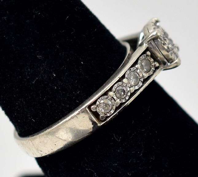 Diamond Ring in Sterling Silver