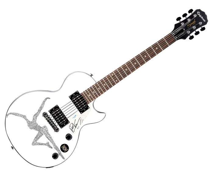 Dave Matthews Signed Custom "Lyrics Logo" Epiphone Graphics Guitar ACOA