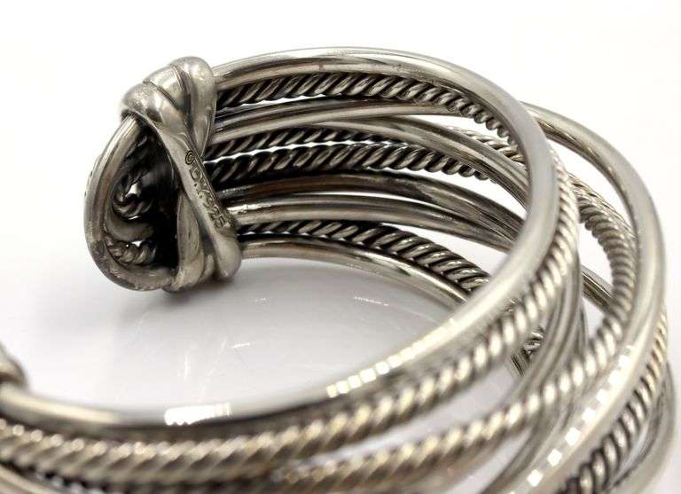 David Yurman Wide cross over cuff bangle