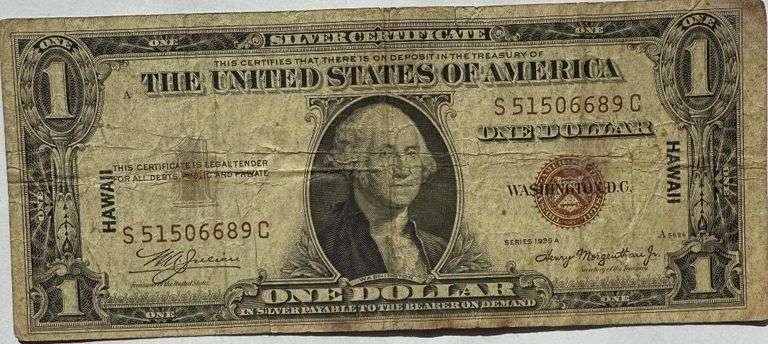 $1 1935A Hawaii Emergency Issue Silver Certificate .