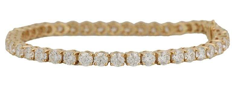 11.10ctw Round Diamond Tennis Bracelet in 14K
