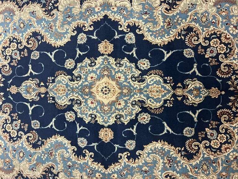 Hand Woven Floral Persian Kashan 4.6x7.1