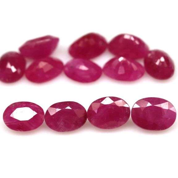 Rare heated only 13.08ct Ruby set from Madagascar
