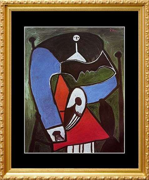 Collectible Pablo Picasso, Seated Woman in an Armchair