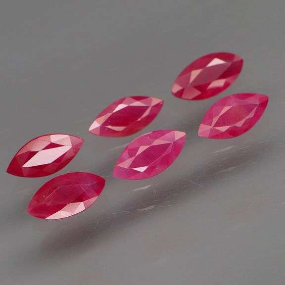 Fantastic 3.84ct set of MARQUISE CUT Burmese Rubies!