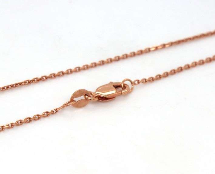 14kt Rose gold rolo chain necklace