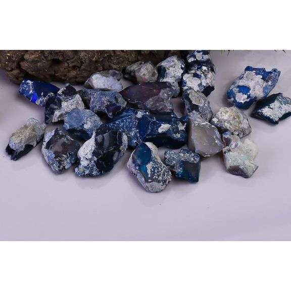 250 Carats Raw Black Opal Gemstone Lot