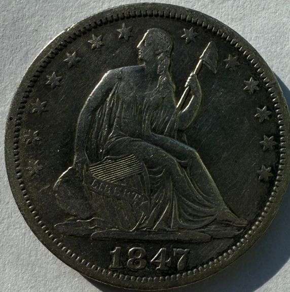 1847 O Circulated Seated Half.