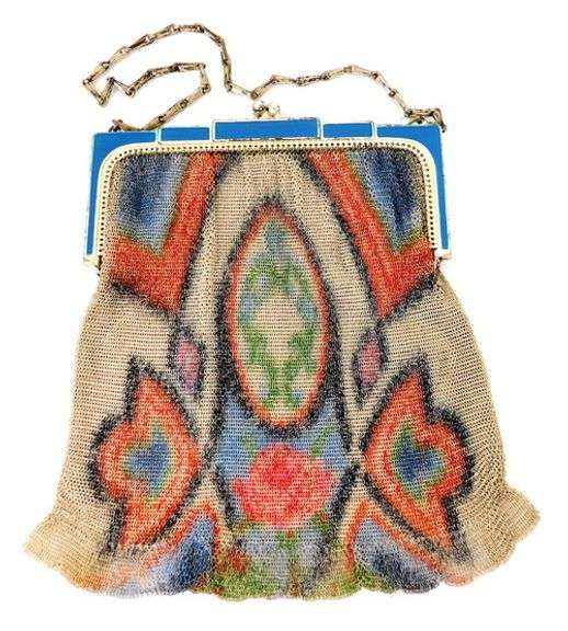 Whiting & Davis Art Deco Multi-Color Mesh Purse
