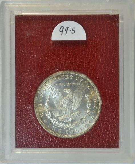 Gem BU 1897-S Morgan Silver Dollar. MS65 Redfield Collection