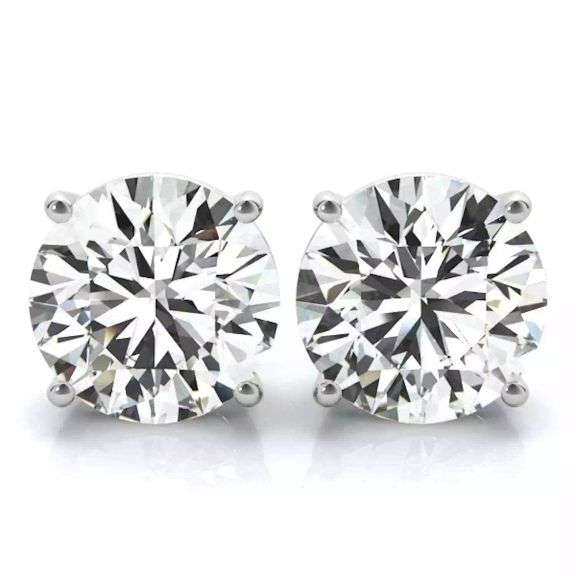 BRAND NEW 2.00 CARATS LAB GROWN DIAMOND STUDS. 14K WHITE GOLD