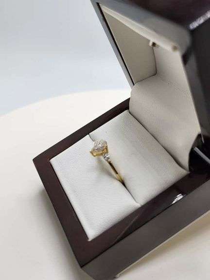 14K gold with 1.5 ctw D, VVS1 lab grown diamond ring