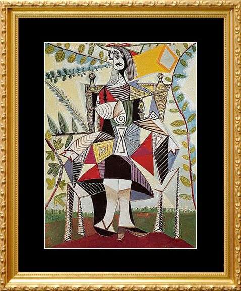 Collectible Pablo Picasso, Seated Woman in a Garden