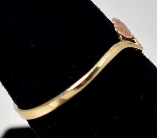 Dainty 14K Yellow Gold Heart Motif Ring