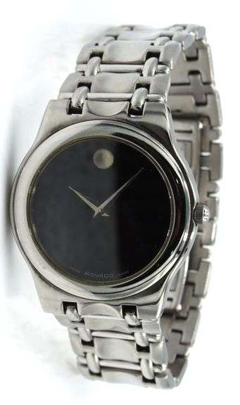 Movado Museum Stainless steel black dial watch