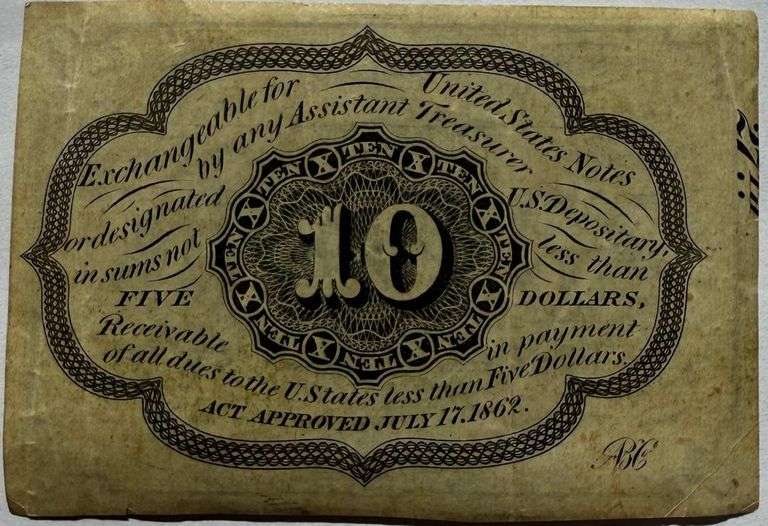 1862 10 Cent Fractional Postage Currency Fr1242